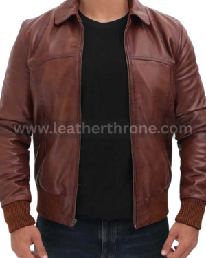Ronald Distressed Leather Jacket