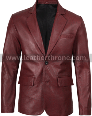 Men's Real Leather Blazer