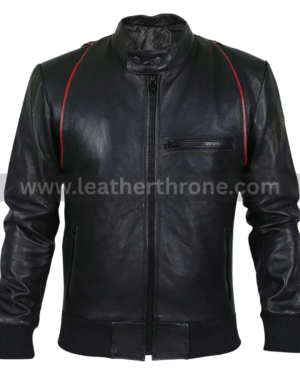Drake Black Moto Leather Jacket